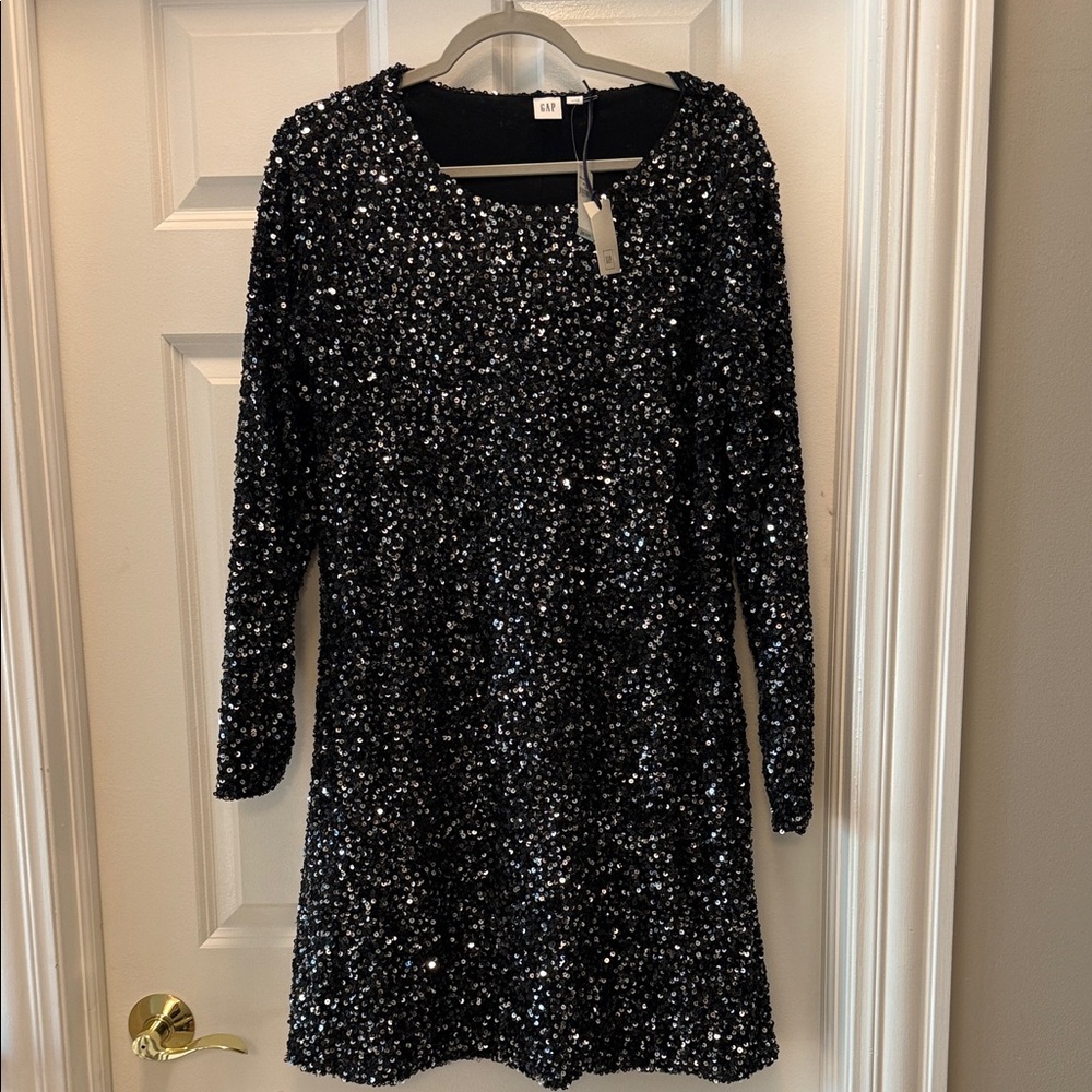 GAP Black Top with Sequin Detail
